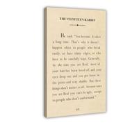 Margery Williams The Velveteen Rabbit Vintage Livre Page Littéraire Affiche Affiche Toile Décor Sport Paysage Bureau Chambre Cadre Cadeau 61 x 91,4 cm