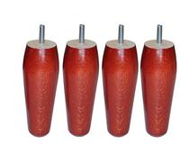 MARGOT 3700527816005 Atelier d'artiste Olive Lot de 4 Pieds de lit Bois Teinte merisier Hauteur 15 cm