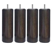 Éditions Margot Pieds de sommier Cylindre Lot de 4 Wengé H15 cm Ø5,5 cm Filetage 8 mm