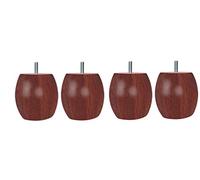 Margot 3700527859521 Boule Lot de 4 Pieds de Sommier, Acajou, Hauteur 7,5 cm