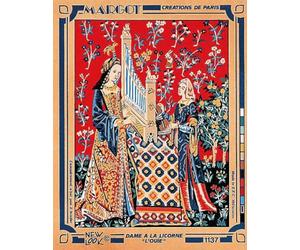 Margot Canevas Pénélope Antique Dame à la Licorne l'Ouïe