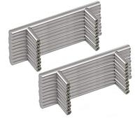 MARGUERASW 20 x Acier Inoxydable Poignee de Meuble Cuisine Espacement des Trous de 160mm, Acier Brossé Poignée en T pour Porte d'armoire
