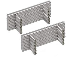 MARGUERASW 20 x Acier Inoxydable Poignee de Meuble Cuisine Espacement des Trous de 160mm, Acier Brossé Poignée en T pour Porte d'armoire
