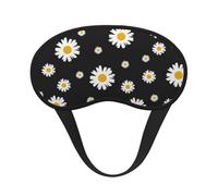 Marguerite blanche jaune fleur noire,Masques de sommeil occultants, cache-yeux couvrants, masques de sommeil anti-lumière