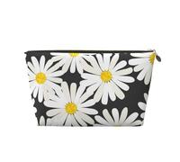 Marguerite Blanche Noire, Trousse de Maquillage Trousse à cosmétiques Trousse de Toilette de Voyage Portable Pochette de Toilette