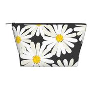 Marguerite Blanche Noire, Trousse de Toilette Trousse de Maquillage Sac à cosmétiques Trousse de Toilette de Voyage Portable