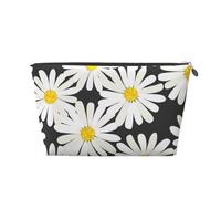 Marguerite Blanche Noire, Trousse de Toilette Trousse de Maquillage Sac à cosmétiques Trousse de Toilette de Voyage Portable
