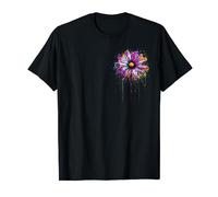 Marguerite colorée drôle graffiti tendance mignon fleur mode T-Shirt