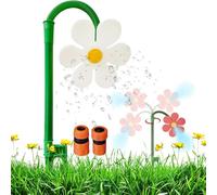Marguerite Dansante Arroseur Jardin,Arroseur De Fleurs Dansantes Et Folles,Rotatif à 360°,Arrosage Pelouse Arrosage Jardin,Jeux Exterieur Enfant,avec Adaptateurs 1/2 Pouce Et 3/4 Pouce (Blanc)