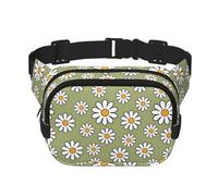 Marguerite de Style rétro des années 60 et 70,Sac Banane carré Double Couche, Sac de Poitrine