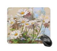 Marguerite des Champs Française Tapis De Souris Douce Tapis Souris Durable Mouse Pad pour Ordinateur Gamer Jeux 25X30Cm