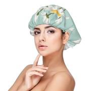 Marguerite Fleur luxuriante Floral,Bonnet de nuit en satin pour adulte - Bonnet de nuit élastique pour femme, couvre-cheveux de nuit