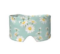 Marguerite Fleur luxuriante Floral,Masque pour les yeux bloquant la lumière Cache-yeux et cache-oreilles pour le sommeil
