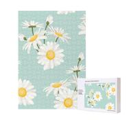 Marguerite Fleur luxuriante Floral,Puzzle Familial en Bois de 300 pièces pour Adultes et Adolescents