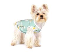 Marguerite Fleur luxuriante Floral,T-Shirt sans Manches en Coton pour Animaux de Compagnie, Gilet Respirant, Extensible et Doux,S