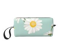 Marguerite Fleur Luxuriante Floral, Trousse de Maquillage Trousse à cosmétiques Trousse de Toilette de Voyage Portable Pochette de Maquillage