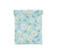 Marguerite Florale délicate Bleue et Blanche, Sac de Rangement pour Femmes, Portefeuille supérieur à Presser, Petit Porte-Monnaie, Pochette de Changement
