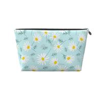 Marguerite Florale délicate Bleue et Blanche, Trousse de Toilette Trousse de Maquillage Sac à cosmétiques Trousse de Toilette de Voyage Portable