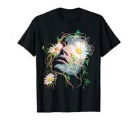 Marguerite Motif abstrait Visage Femme Marguerite T-Shirt