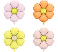 Marguerite Set de ballons en plastique - 4 pièces | Fleurs Ø45cm