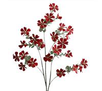 Marguerites artificielles en plastique avec longue tige pour vase haut, bouquet d'haleine de bébé, décoration de mariage réaliste (rouge)