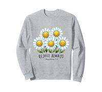 Marguerites chrétiennes Verset biblique Jésus Faith Rejoice Always Sweatshirt