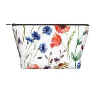 Marguerites de chrysanthème de Pavot de Fleur Sauvage, Trousse de Toilette Trousse de Maquillage Sac à cosmétiques Trousse de Toilette de Voyage Portable