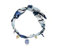 MarHermoso Collier ras du cou pour femme style Westcowboy en acier inoxydable fait à la main, bijou cadeau léopard bandana en soie tendance vintage, Moyen, Plaqué or, Pas de pierre précieuse