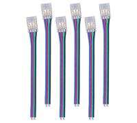 Marhynchus 10 Connecteurs de Bande de Lumière LED 4 Broches 10mm RGB Forte PC COB Bande LED Adaptateur de Bricolage pour Home Party Office