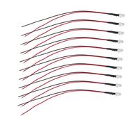 Marhynchus 10 Diodes Lumineuses LED 5 Mm Pré-câblées avec Câble de 20 Cm, 5-12 V, Angle Lumineux de 120 Degrés pour L'éclairage D'enseignement de L'ingénierie électronique DIY (Éclairage jaune)