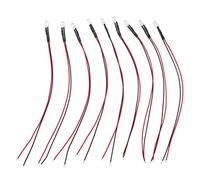 Marhynchus 10 Diodes Lumineuses LED 5 Mm Pré-câblées avec Câble de 20 Cm, 5-12 V, Angle Lumineux de 120 Degrés pour L'éclairage D'enseignement de L'ingénierie électronique DIY (Lumière violette)