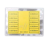 Marhynchus 100 Pièces Barre de Tube de Montre, Bracelet de Montre en Alliage Fermoir Lien Broche Arbre de Connexion 0,9 Mm 10-28 Mm, avec Boîte de Rangement, pour la Réparation et le