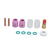 Marhynchus 12 Pièces Kit de Pinces de Serrage de Buse en Céramique de Lentille de Gaz de Tasse en Verre de Soudage TIG Matériau de qualité Supérieure à Faible Dilatation Thermique pour Soudeurs