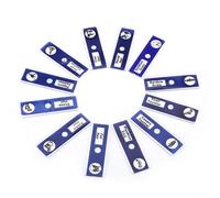 Marhynchus 12pcs Diapositives de Microscope en Plastique, sans Danger pour les Enfants, Spécimens de Laboratoire éducatif, Diaporama Vierge, dans les 60 Premiers Caractères avec des étiquettes (BLUE)