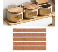 Marhynchus 15pcs Cork en Bois Autocollants étiquettes Auto-adhésives étanche Réutilisables 2,44 X 0,9 Pouce pour les Bouteilles en Verre Conteneurs Alimentaires Stockage