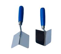 Marhynchus 2 Pièces Truelle à Angle pour Placo, Outil de Lissage, pour | Truelle D'angle Intérieur et Extérieur, Lame en Acier Inoxydable, 60x80 Mm, pour Joints de Plâtre et Réparation murale.