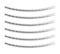 Marhynchus 200 Pcs de Pâtes Incurvées Pipe Pearl Set Stone Brass Bijoux Qui Fabrique des Accessoires pour L'artisanat Artificiel du Bricolage (SILVER)
