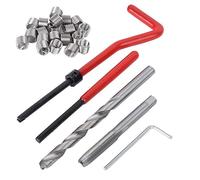 Marhynchus 25Pcs M7 Kit de Réparation de Filetage Kit d'Insertion de Réparation de Filetage pour Machines de Traitement avec Boîte en Plastique Transparente