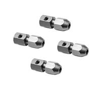 Marhynchus 4 Pièces Accouplement Flexible, CNC Métal | Compatibilité Arbre 4mm, Connecteur Moteur Bateau RC, Retenue par Verrou à Pince, Réparation Bateau électrique Modèle,