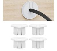 Marhynchus 4 Pièces Passe-câbles pour Trou Mural Adaptateur Ethernet Kit de Routage de Câble Passage pour Fils Ethernet TV Protection de Cordon étanche (White)