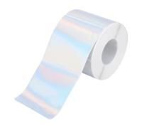 Marhynchus 400pcs Étiquettes Holographiques Argentées Rondes Autocollants Thermiques Directs Auto-adhésifs Imperméables 2 Pouces avec Effet Métallique pour les Décorations D'emballage
