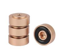 Marhynchus 4pcs 20x8 Mm Aluminium Amplificateur Amplificateur Pousts D'absorbeur à Amortisseur avec Anneaux en Caoutchouc Détachable pour Amplificateurs de Son Surround Stéréo (Gold)