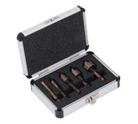 Marhynchus 5pcs CounterSink Bit Drill Bit Set CounterSink Bit Counter Pinker For Metal Wood Plastic avec 1/4 Pouces HEX SHANK 5 FLUTE 82 Degré HSS TI Revêtu