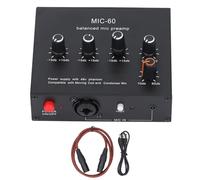 Marhynchus Amplificateur de Microphone Professionnel avec Entrées XLR 3,5 Mm 6,5 Mm, Alimentation Fantôme 48 V, Interface Audio pour Home Studio, Performance en Direct, Enregistrement