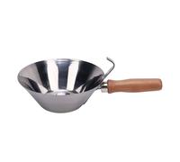 Marhynchus Bac à Boue Robuste en Acier Inoxydable pour Un Transport Efficace du Mortier et du Gypse avec Manche en Bois