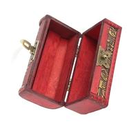 Marhynchus Boîte de Bijoux en Bois, Boîte de Rangement de Bijoux en Bois, Motif de Sculpture de Style Européen, Récipient pour Pinceau de Boucle d'oreille Bracelet, Collection d'artisanat, (Petite