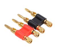Marhynchus Bouche à Double Banane Connecteurs en Laiton Accessoires DE Conseils DE Troupe 32A 1000V, Connexion Pratique pour Les Appareils électroménagers, Bonne conductivité, Noir + Rouge