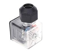 Marhynchus Bouchon Transparent étanche à la Poussière avec Lumière pour électrovanne DC Connecteur électrique Vis à Sertir IP67 10A 12 V/24 V (12V)