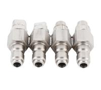 Marhynchus Buse de Nettoyeur Haute Pression en Acier Inoxydable, Buse à Tige en J, Support de Pointe à 4 Voies, Connexion Rapide avec Angle de Pulvérisation de 0° à 25° pour Système de