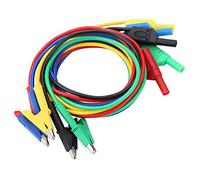 Marhynchus Câble de Sonde de Test de Fiche Banane Haute Tension P1018A, Paquet de 5 Câbles de 44,7 Pouces à Code Couleur avec Bottes Isolées pour les Tests électriques des Circuits de Physique